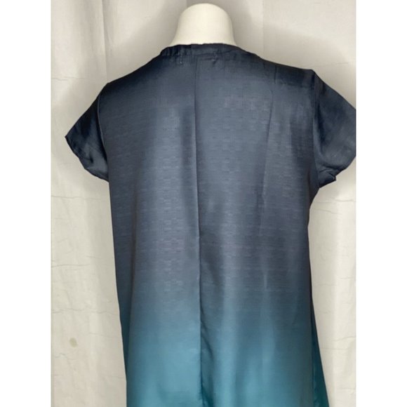 Miss Look Ombre’ Blue Dress  Knee Length Short Sleeve Large‎ - Picture 9 of 12